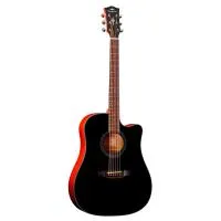KEPMA EDCE PLUS K10 PRO Black Matt Гитара трансакустическая Dreadnought, цвет черный матовый