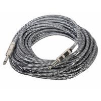 Foix XA06-BK Шнур инструментальный Jack 1/4"(прямой) ⇔ Jack 1/4"(прямой), 6 метров, черный/белый