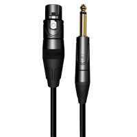 LEEM MHI-5 Шнур микрофонный XLR (male) ⇔ Jack 1/4"(M), длина 5 метров